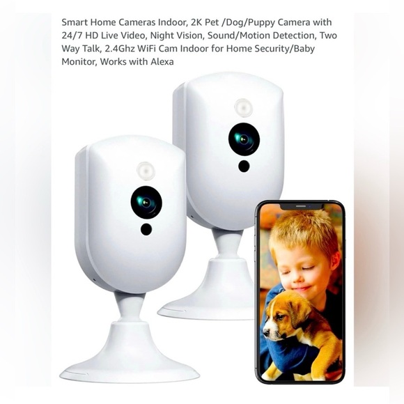 Smart Indoor Cameras (Set of 2) - Picture 3 of 8